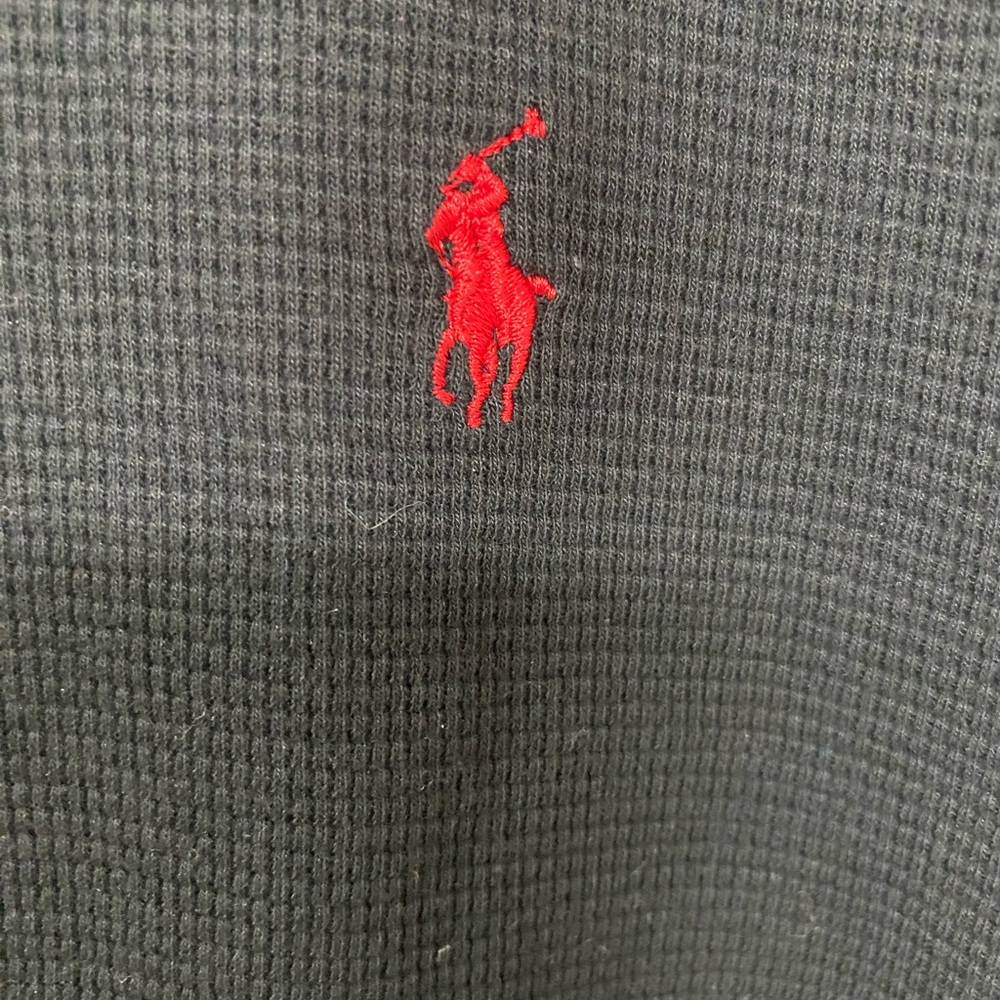 NWOT Polo Ralph Lauren Men's Black with Red Horse Long Sleeve Shirt Size: Large - Picture 9 of 12